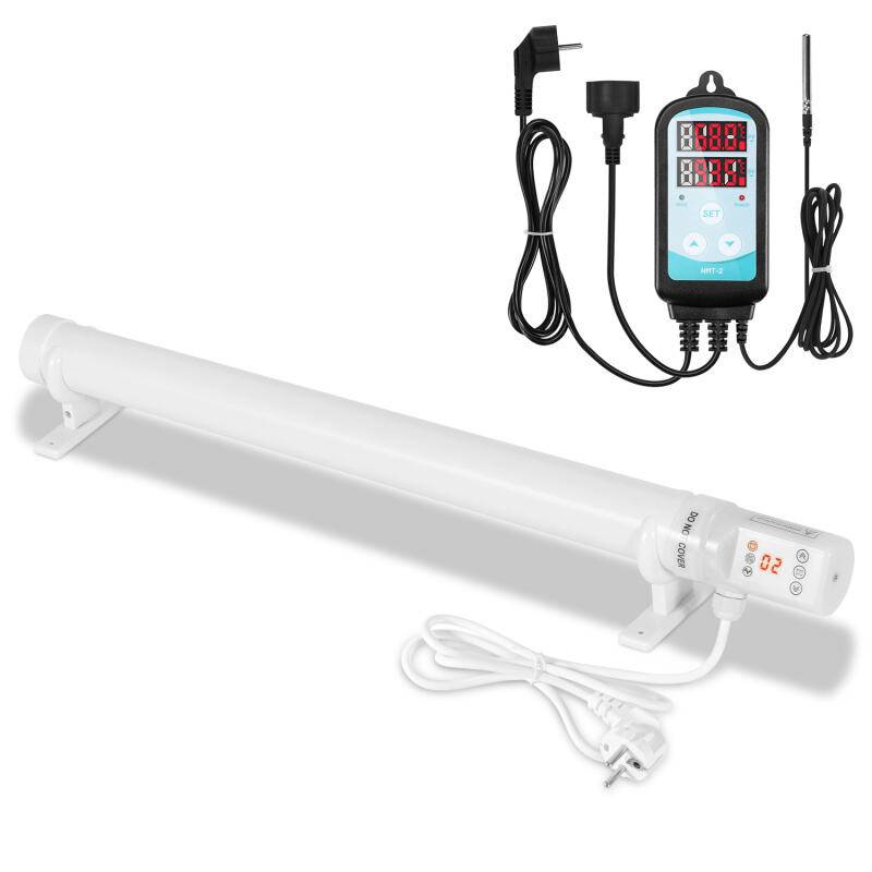 Gewächshausheizung 120W Mit 3000W Digitaltemperaturregler Elektrische Stabheizung Weiß für Gewächshäuser Flexible Installation