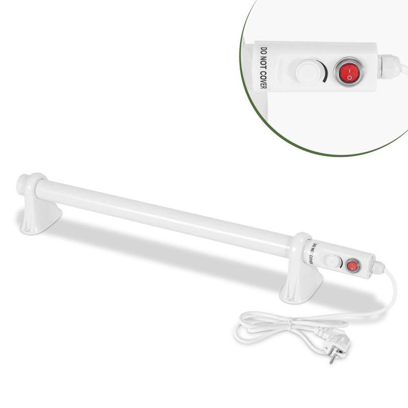 Gewächshausheizung 90W Elektrische Stabheizung Weiß für Gewächshäuser Flexible Installation