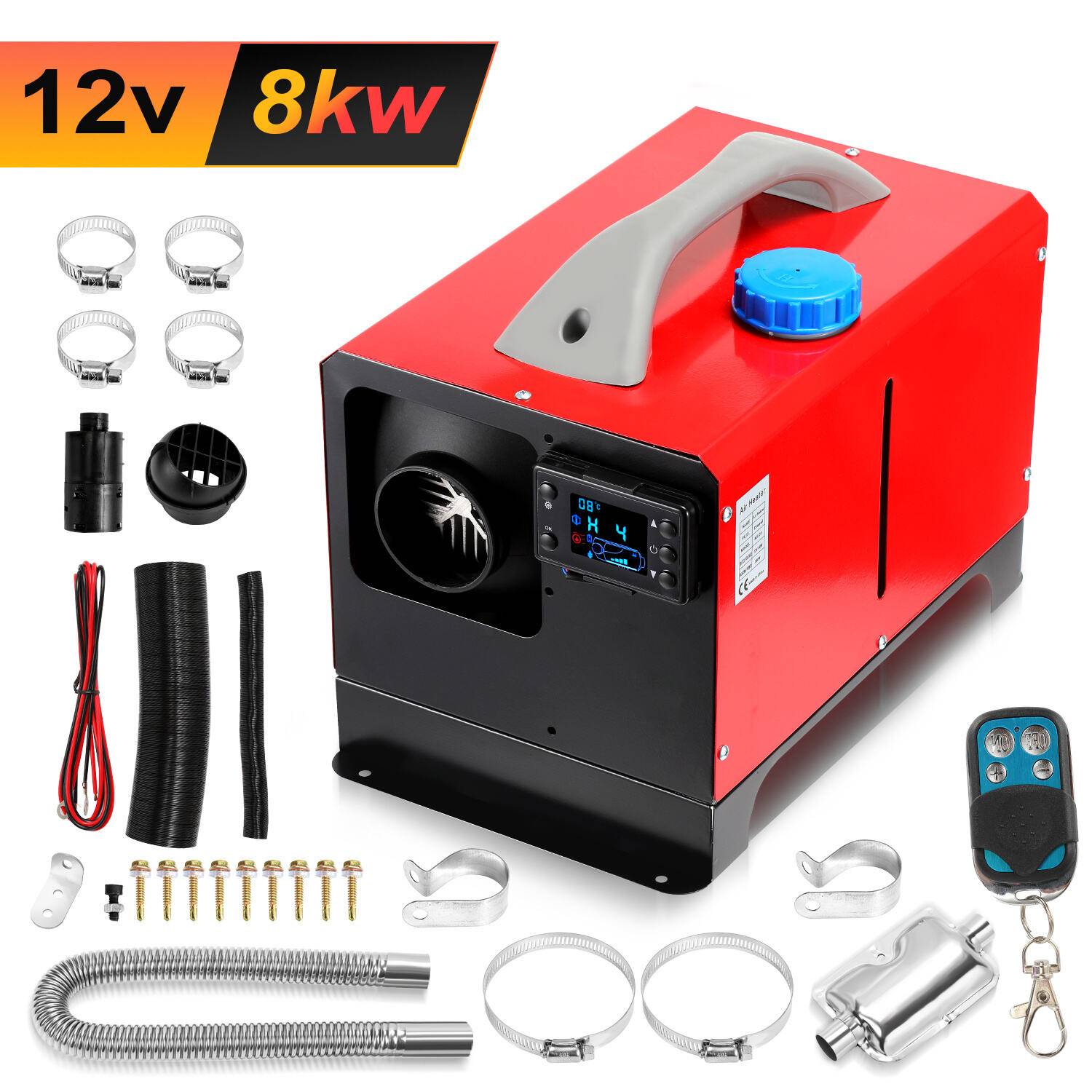 12V 8KW Air Diesel Standheizung Integration LCD Diesel Luftheizung PKW Heizung mit Fernbedienung