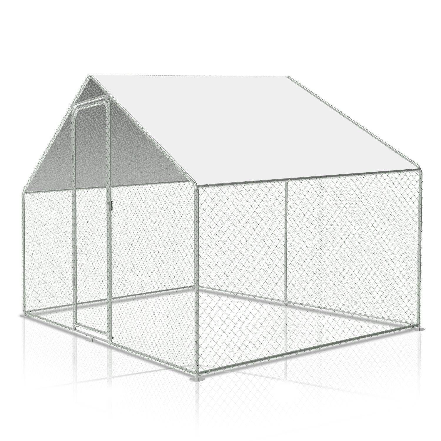 Freilaufgehege – Hühnerstall aus Metall begehbar, Tür & Riegel – Freigehege für Hühner, Kleintiere & Pflanzen - 3x2x2m mit 6 m² Lauffläche