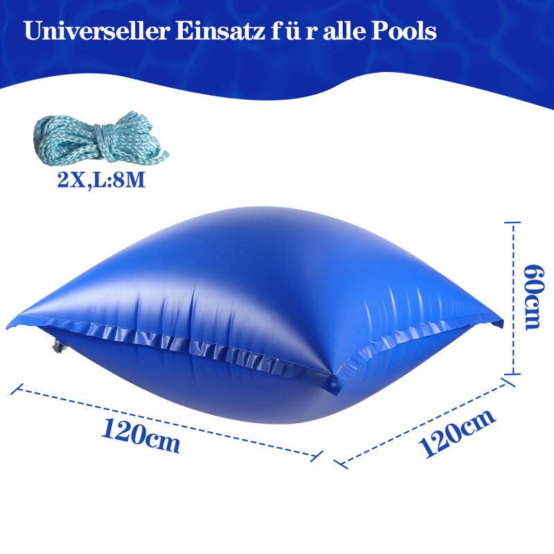 20pcs Poolkissen Pool Winter Luftkissen 122 x 122 x 60 cm, Pool Luftkissen, Polster, Winterkissen für Abdeckplanen Poolabdeckung Winter Überwinterun