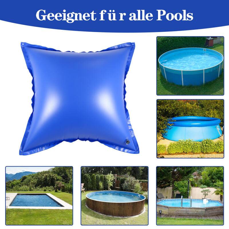 9pcs Poolkissen Pool Winter Luftkissen 122 x 122 x 60 cm, Pool Polster, Luftkissen, Winterkissen für Abdeckplanen Poolabdeckung Winter Überwinterung