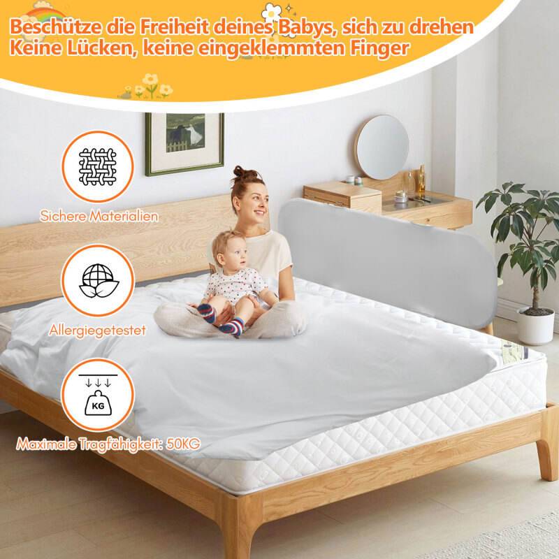 Bettgitter Bettschutzgitter Kinderbettgitter für Kinder Babybettgitter Kinderbettschutzgitter 180cm