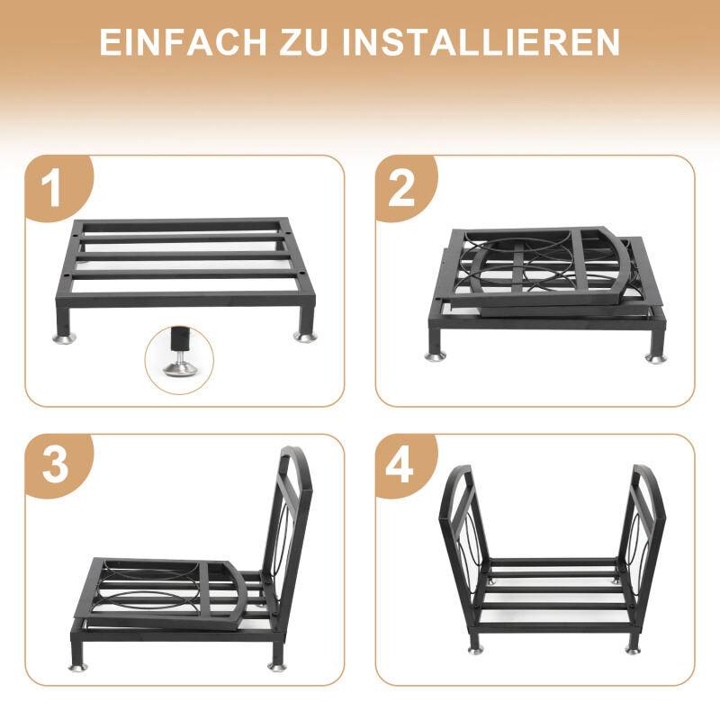 Kaminholzregal 40 x 33 x 40 cm Brennholzregal Kaminholzständer Metall Stapelhilfe