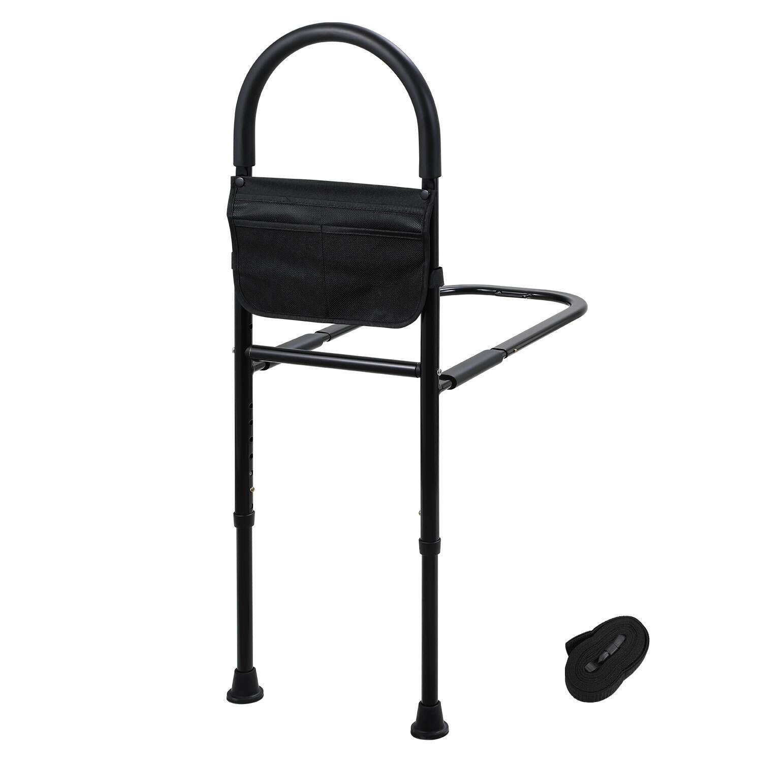 Aufstehhilfe Bett Bettgitter für Ältere Sicherheit Bettgeländer mit Lagerung Tasche Höhe Verstellbar