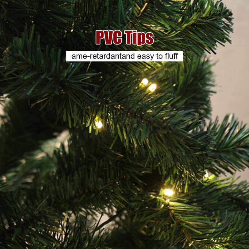 Künstlicher Weihnachtsbaum 210cm Künstlicher Tannenbaum mit Beleuchtung LED Tannenbaum für Weihnachten-Dekoration