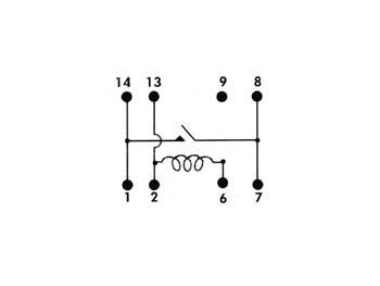 DIL RELAIS 0.5A/10W max. 1 x Ein 12Vdc