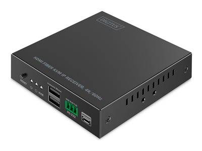 DIGITUS HDMI Fiber IP Receiver 4K/60Hz schwarz Multimedia-Technik Verteiler