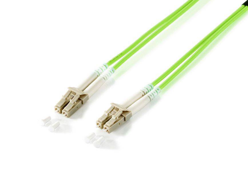 Equip Adapterkabel LC->LC 10.00m Multimode Duplex OM5 grün Multimedia-Technik Lichtwellenleiterkab