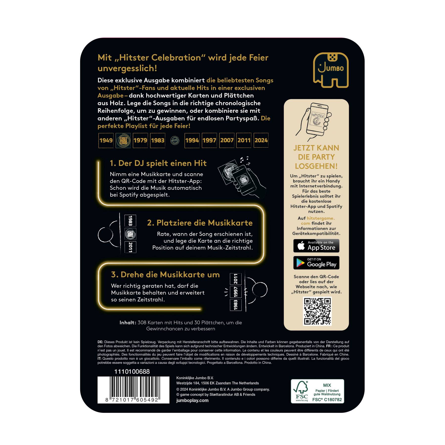 Hitster Celebration, In einer Metalldose, Deutsche Ausgabe