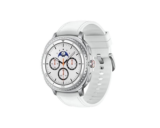 Samsung Galaxy Watch8 Classic - 46 mm - intelligente Uhr mit Hybridband - Hybrid-Eco-Leder - Bandgröße: S/M/L - Anzeige 3.4 cm (1.34")