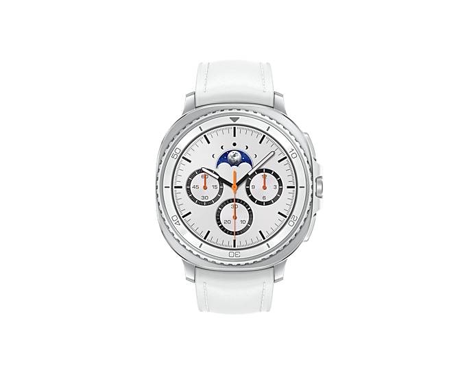Samsung Galaxy Watch8 Classic - 46 mm - intelligente Uhr mit Hybridband - Hybrid-Eco-Leder - Bandgröße: S/M/L - Anzeige 3.4 cm (1.34")
