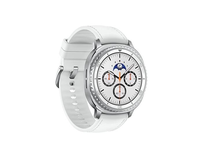 Samsung Galaxy Watch8 Classic - 46 mm - intelligente Uhr mit Hybridband - Hybrid-Eco-Leder - Bandgröße: S/M/L - Anzeige 3.4 cm (1.34")