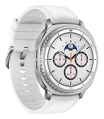 Samsung Galaxy Watch8 Classic - 46 mm - intelligente Uhr mit Hybridband - Hybrid-Eco-Leder - Bandgröße: S/M/L - Anzeige 3.4 cm (1.34")