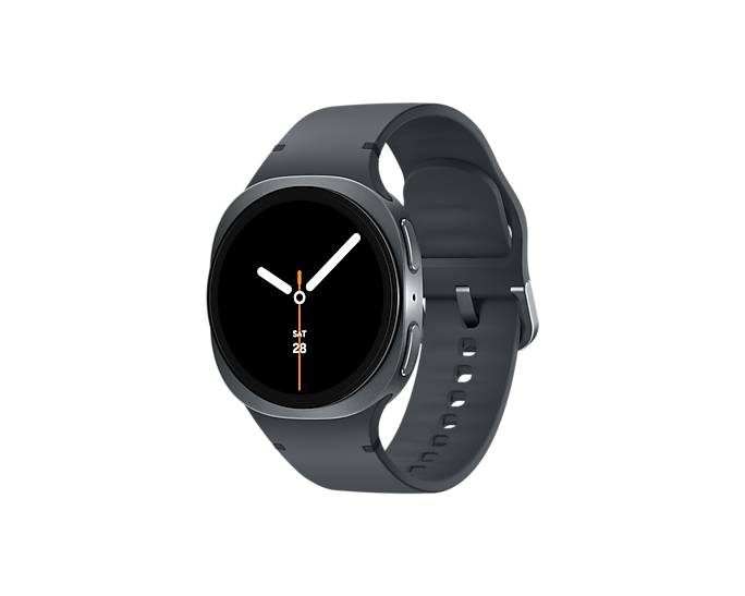 Samsung Galaxy Watch8 - 40 mm - Carbon-Schwarz - intelligente Uhr mit Sportband - Gummi - Graphit - Bandgröße: S/M - Anzeige 3.4 cm (1.34")