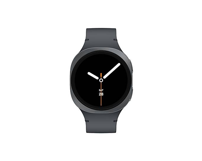 Samsung Galaxy Watch8 - 40 mm - Carbon-Schwarz - intelligente Uhr mit Sportband - Gummi - Graphit - Bandgröße: S/M - Anzeige 3.4 cm (1.34")
