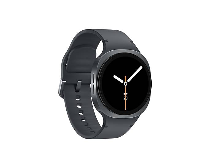 Samsung Galaxy Watch8 - 40 mm - Carbon-Schwarz - intelligente Uhr mit Sportband - Gummi - Graphit - Bandgröße: S/M - Anzeige 3.4 cm (1.34")