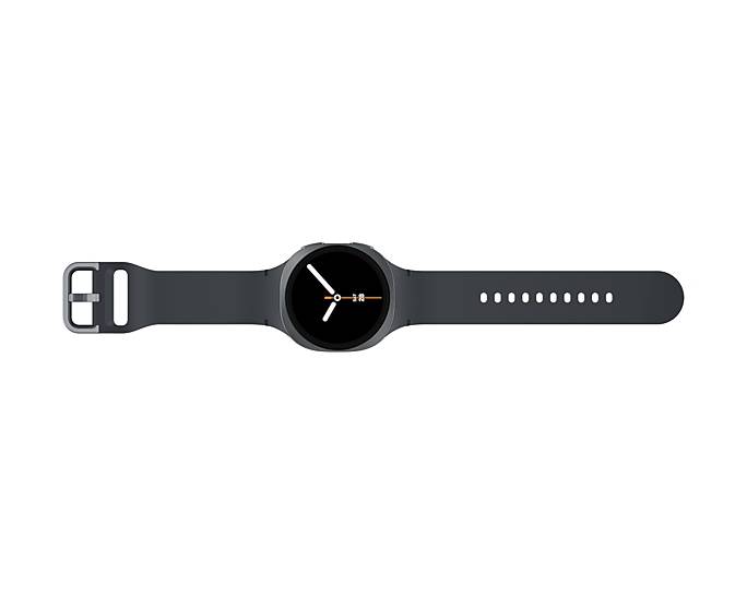 Samsung Galaxy Watch8 - 40 mm - Carbon-Schwarz - intelligente Uhr mit Sportband - Gummi - Graphit - Bandgröße: S/M - Anzeige 3.4 cm (1.34")