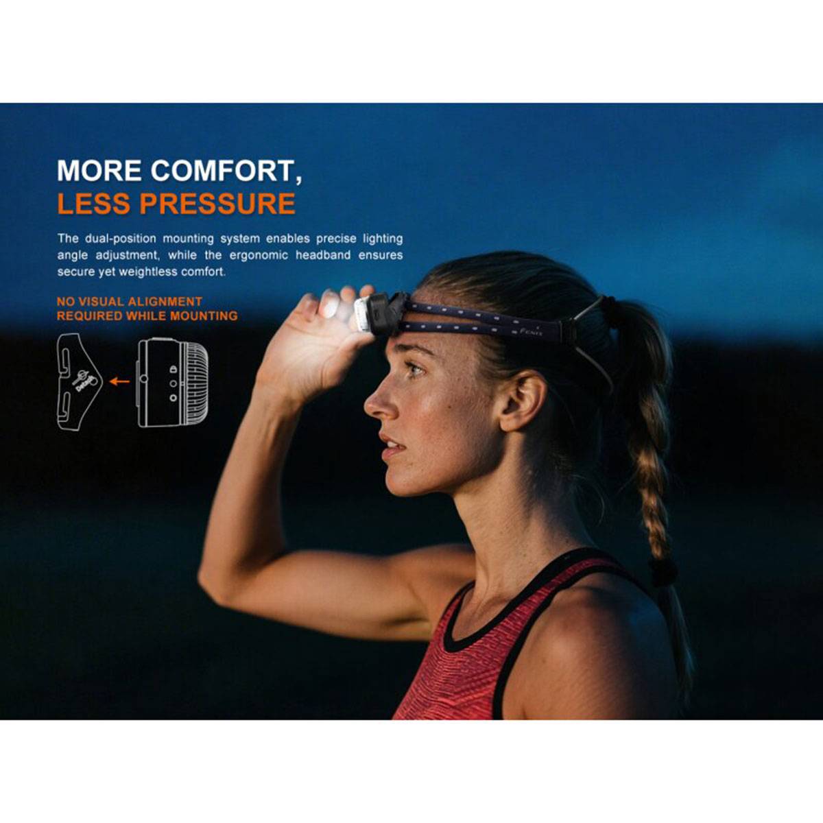 Fenix HL17R 500 Lumen - LED Stirnlampe Mit RGB-Licht Schwarz