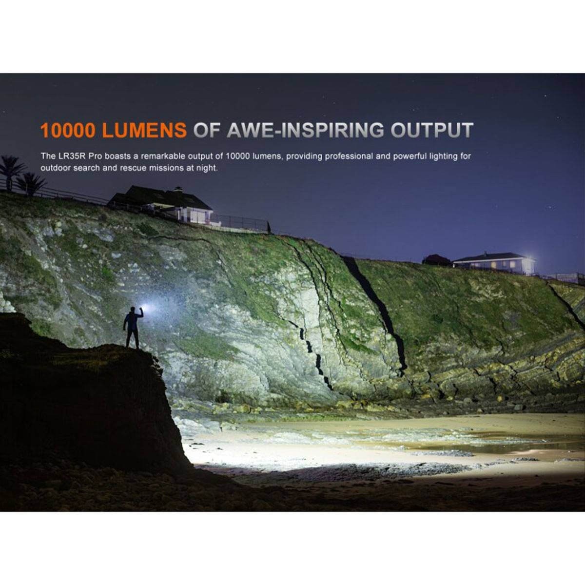 Fenix LR35R Pro LED Taschenlampe 10.000 Lumen - Schwarz