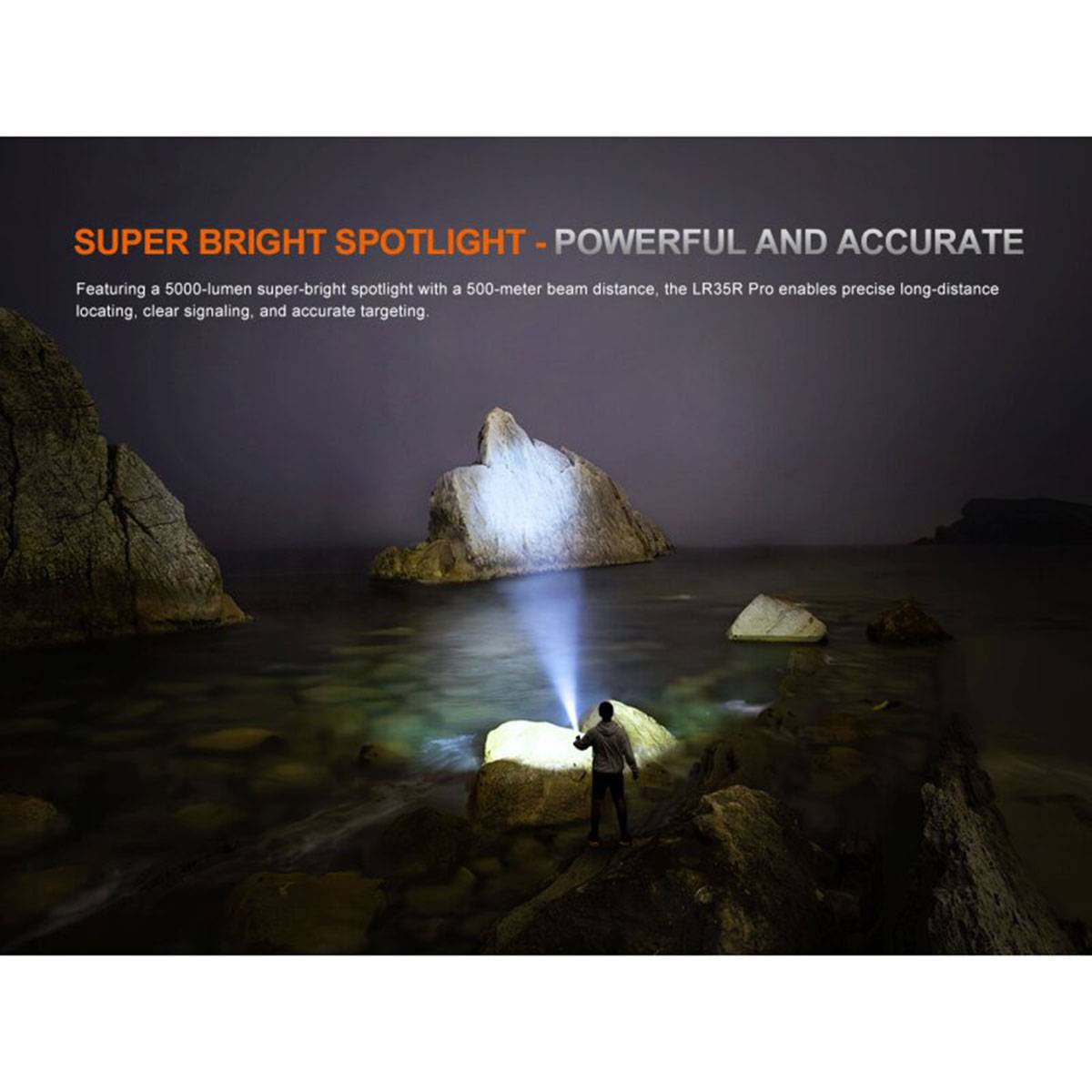 Fenix LR35R Pro LED Taschenlampe 10.000 Lumen - Schwarz