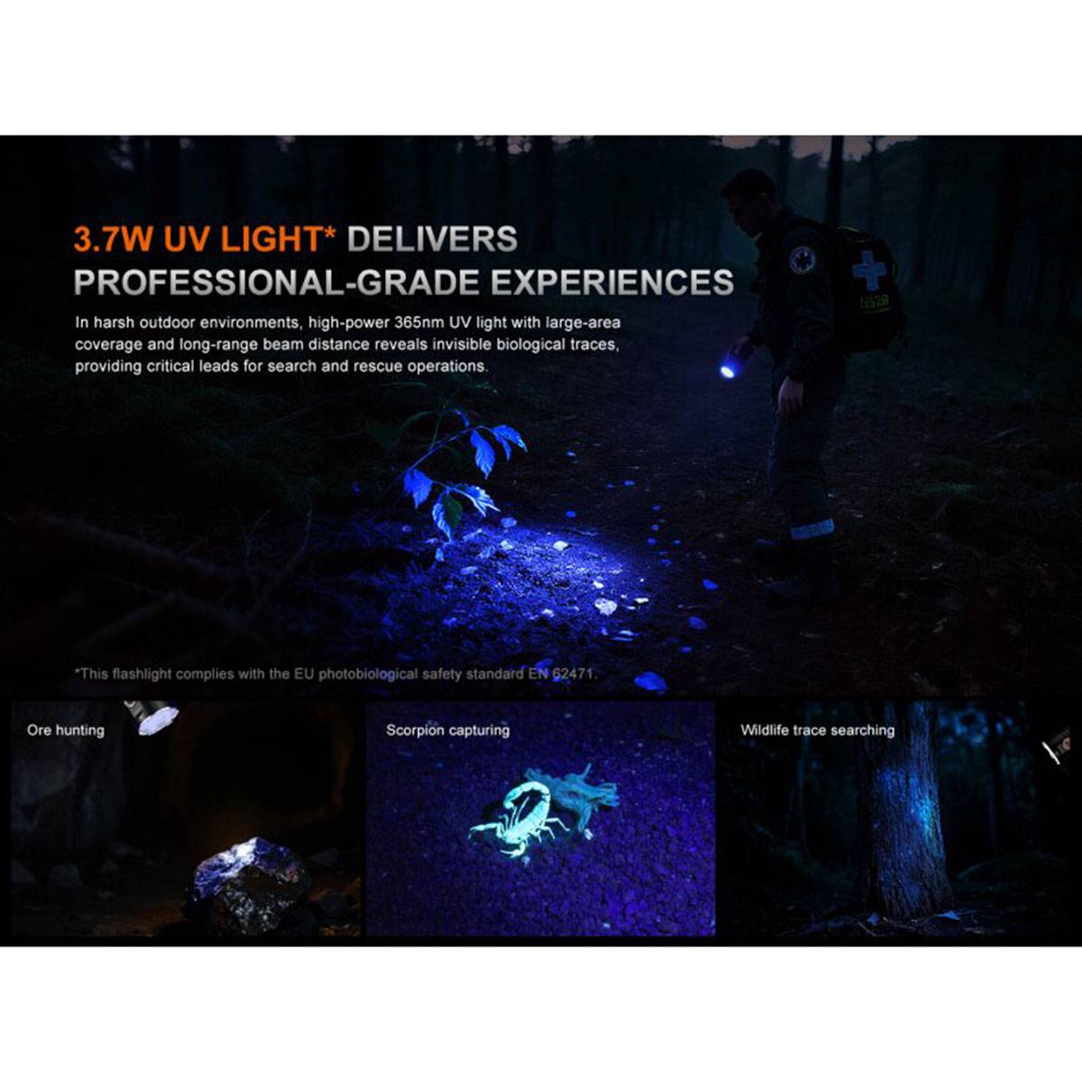 Fenix LR35R Pro LED Taschenlampe 10.000 Lumen - Schwarz