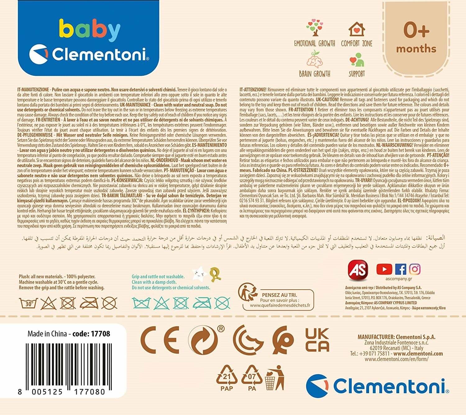 Clementoni Clip Easy Peasy Stofftier - Bär