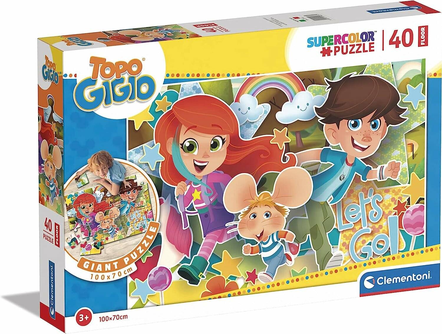 CLEMENTONI Riesen-Bodenpuzzle Gigio die Maus 40 Teile