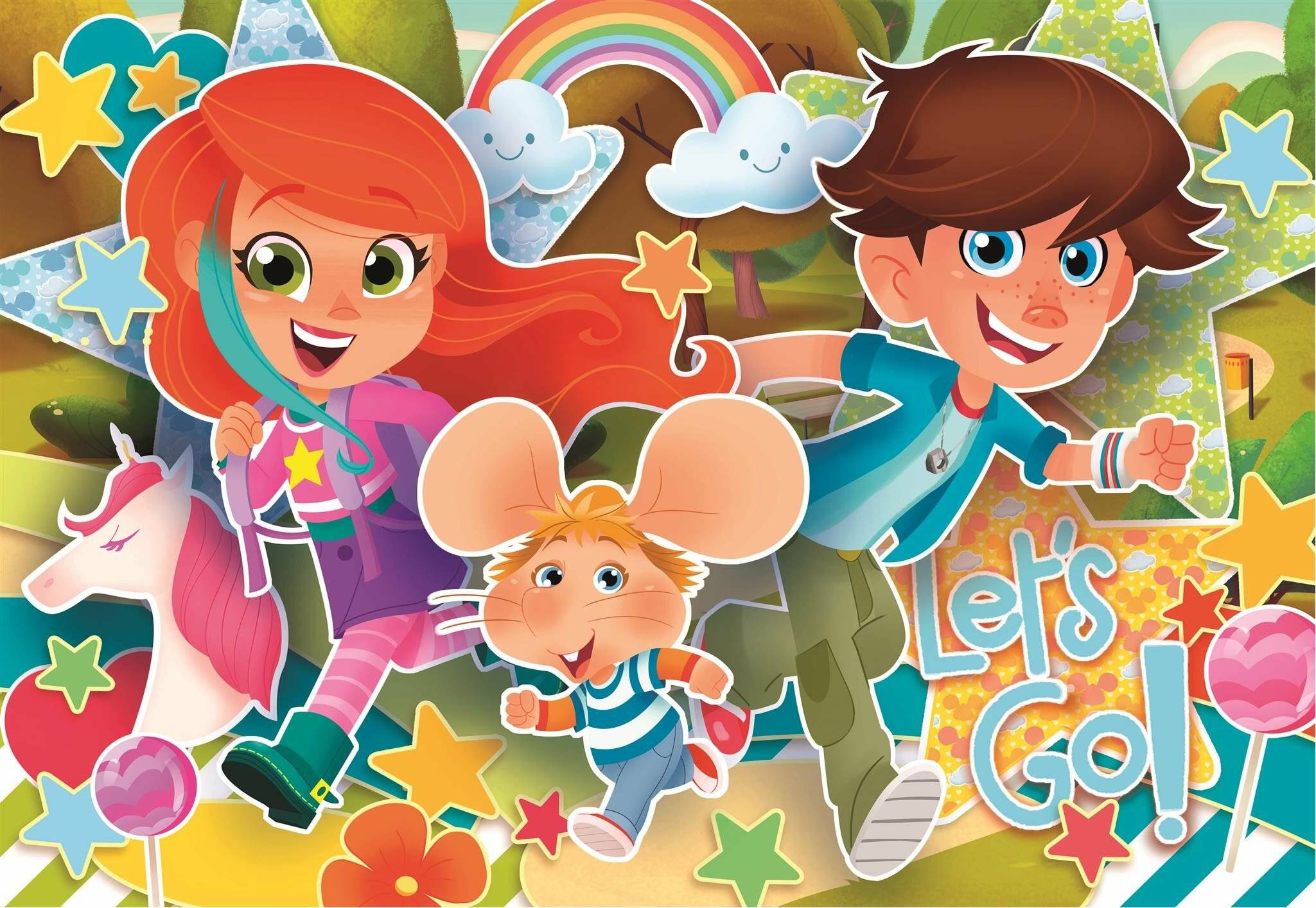 CLEMENTONI Riesen-Bodenpuzzle Gigio die Maus 40 Teile