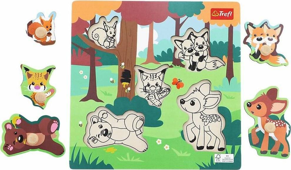TREFL Holzpuzzle Wald