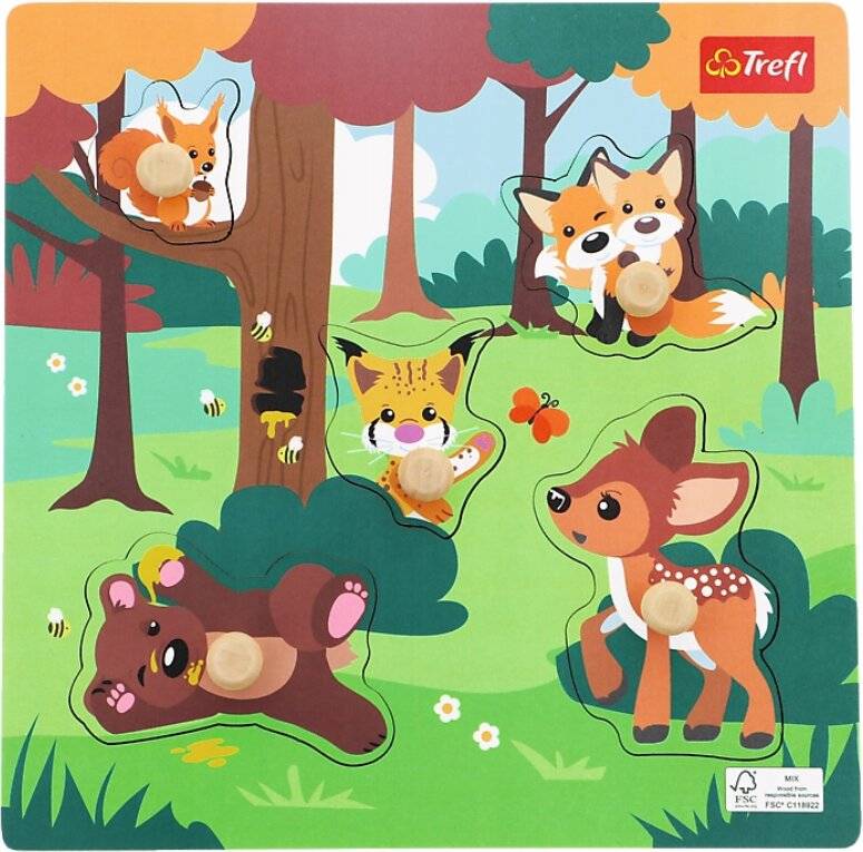 TREFL Holzpuzzle Wald