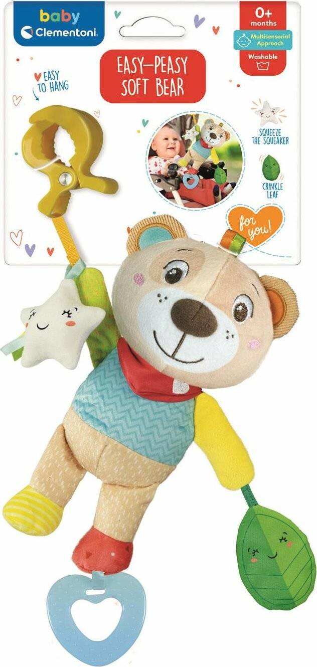 CLEMENTONI BABY Teddybär mit Clip zum Aufhängen