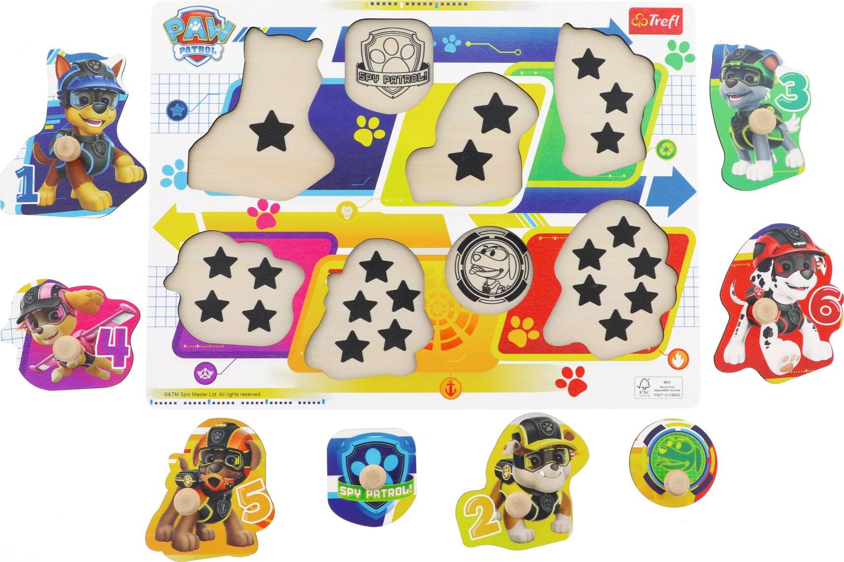 TREFL Holzpuzzle Tlapková patrola: Spione