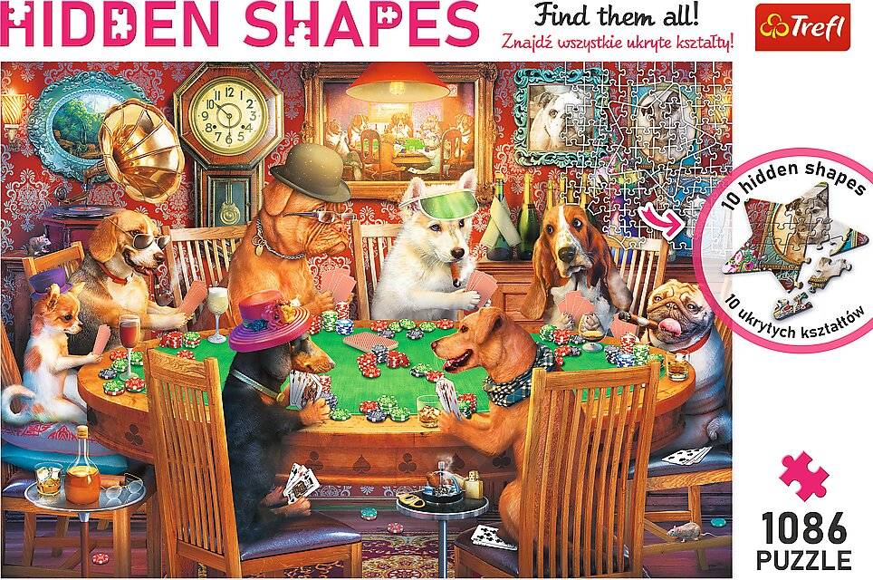 TREFL Puzzle Hidden Shapes: Spielabend 1086 Teile