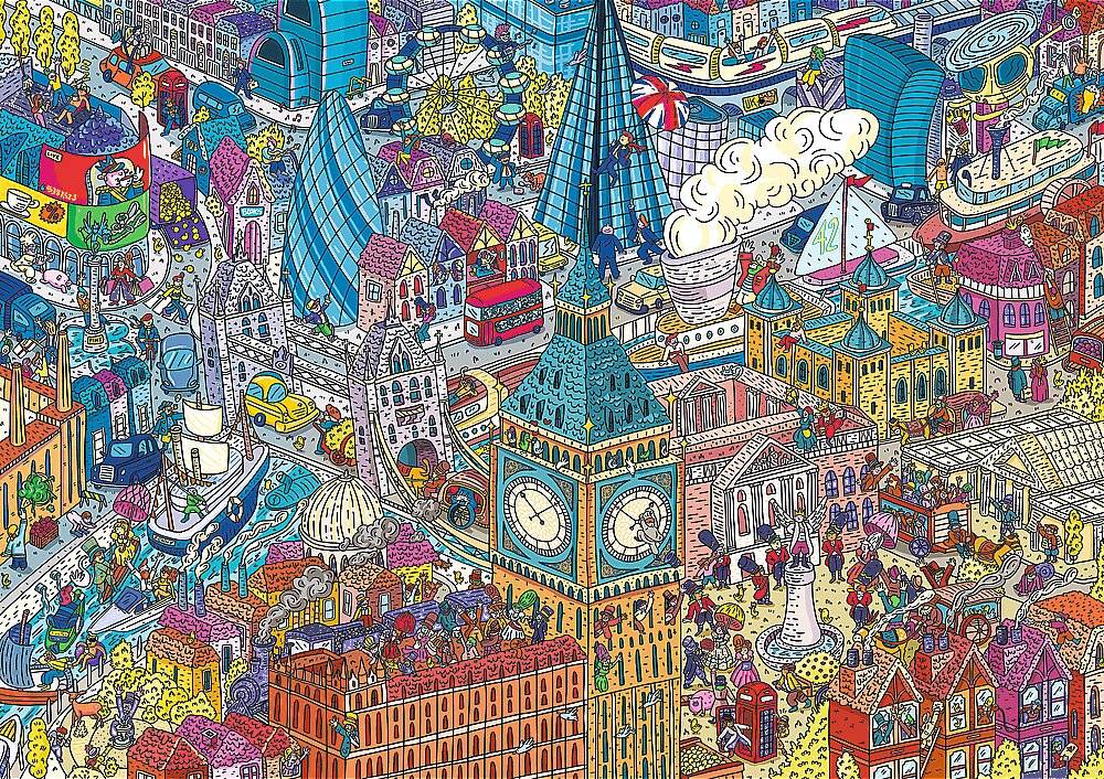 TREFL Puzzle UFT Eye-Spy Zeitreise: London 1000 Teile