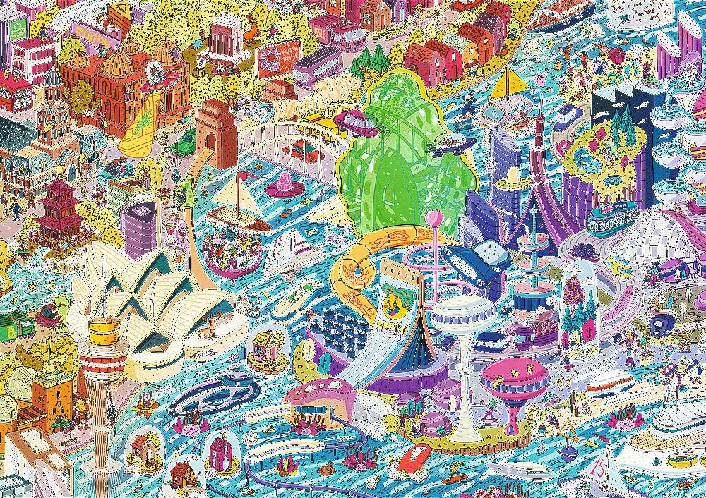 TREFL Puzzle UFT Eye-Spy Zeitreise: Sydney 1000 Teile