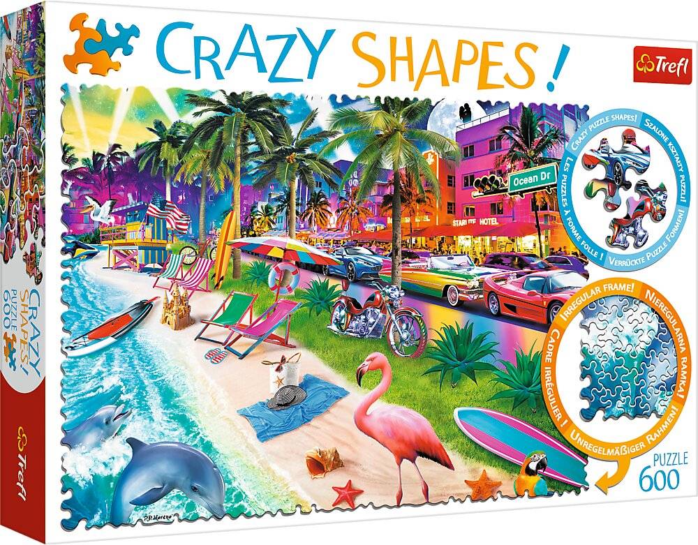 TREFL Crazy Shapes puzzle Miami Beach 600 Teile