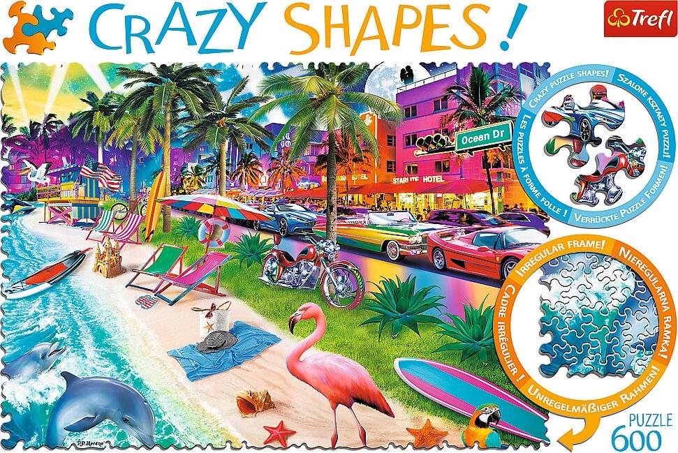 TREFL Crazy Shapes puzzle Miami Beach 600 Teile