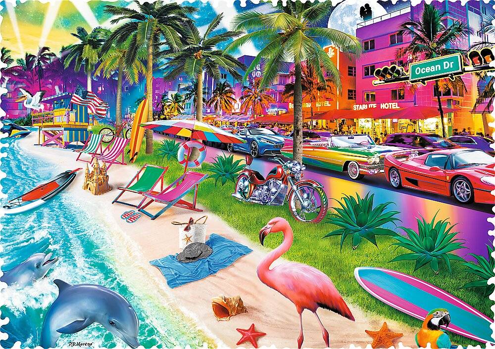 TREFL Crazy Shapes puzzle Miami Beach 600 Teile