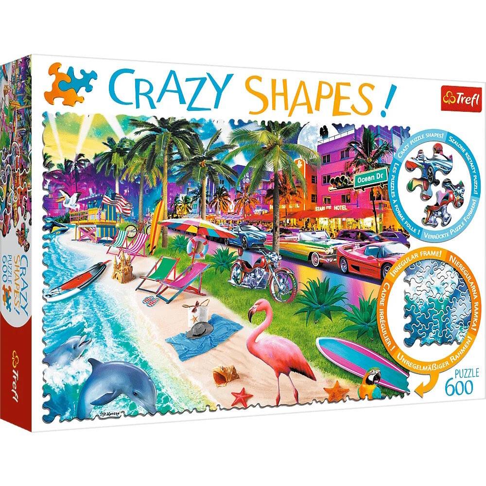 TREFL Crazy Shapes puzzle Miami Beach 600 Teile