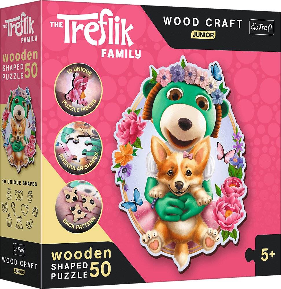 Wood Craft Junior Puzzle Happy Trefoils 50 Teile