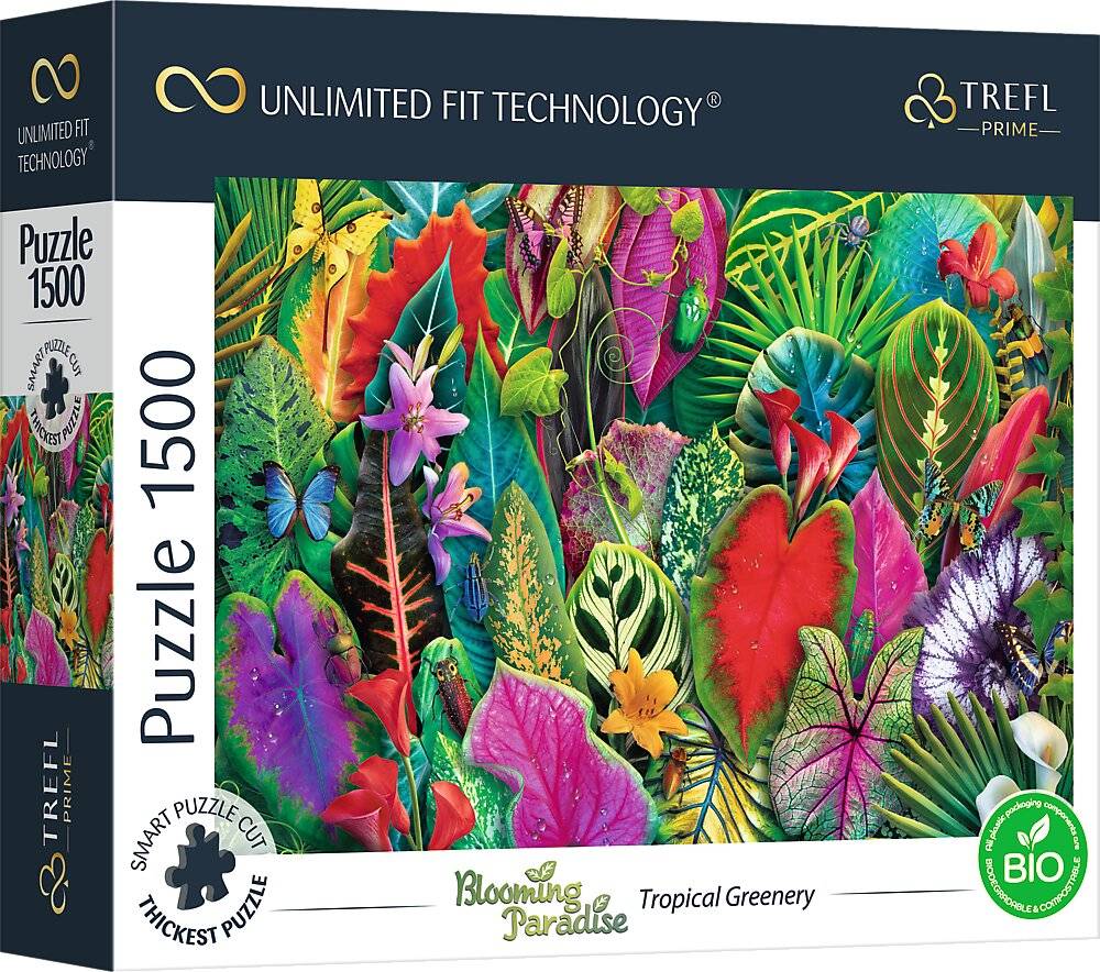 TREFL Puzzle UFT Blooming Paradise: tropisches Blattwerk 1500 Teile