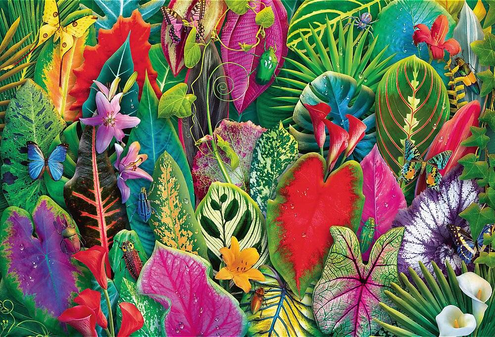 TREFL Puzzle UFT Blooming Paradise: tropisches Blattwerk 1500 Teile