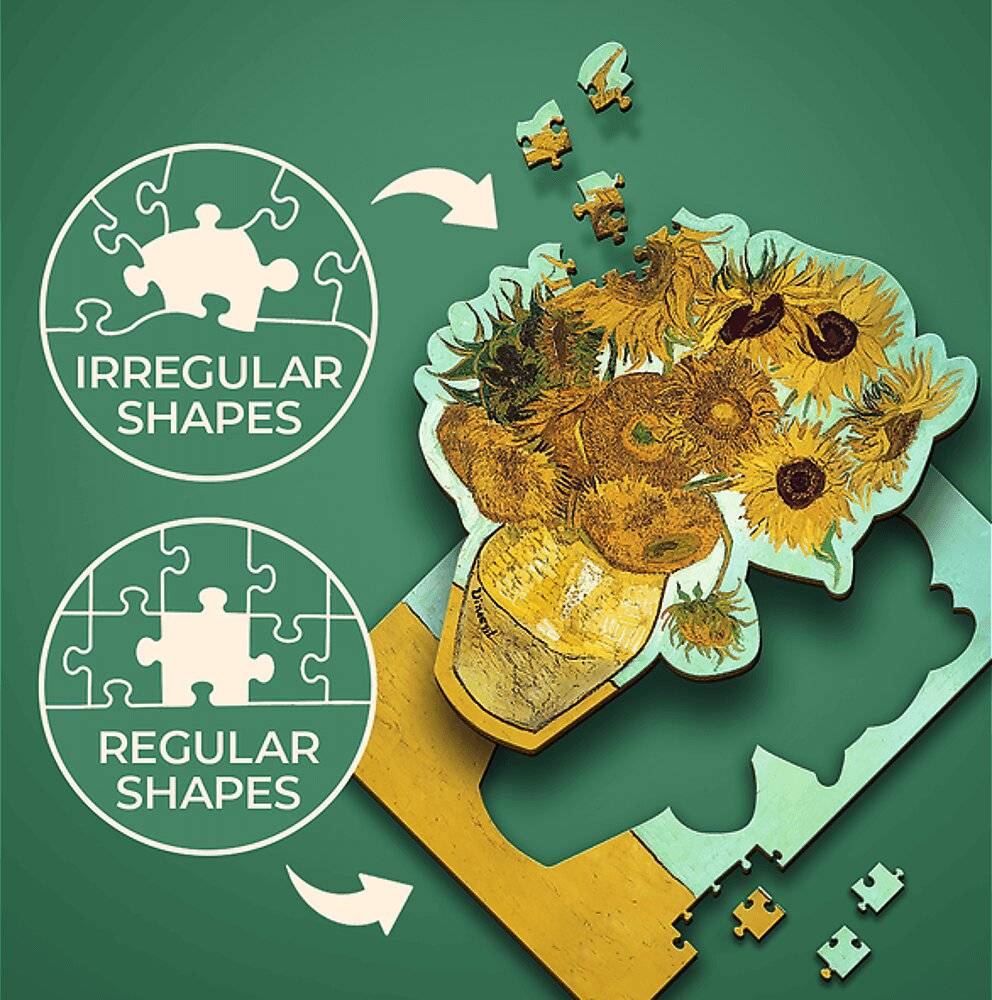 TREFL Holzpuzzle Art: Vincent van Gogh - Sonnenblume 200 Teile