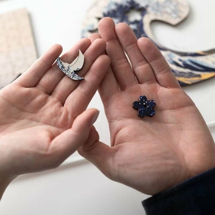 TREFL Holzpuzzle Art: Hokusai - Die groß e Welle von Kanagawa 200 Teile