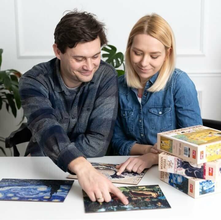 TREFL Holzpuzzle Art: Henri Rousseau - Der Traum 200 Teile