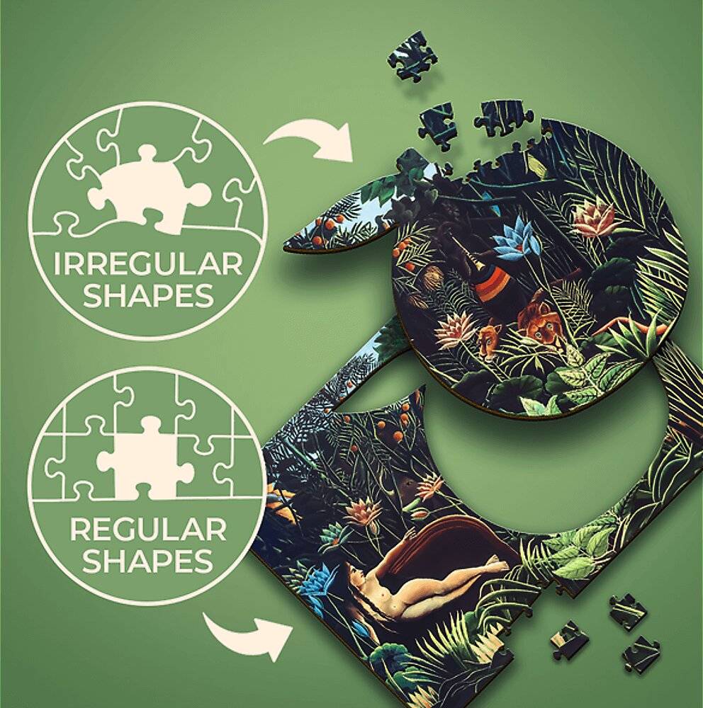 TREFL Holzpuzzle Art: Henri Rousseau - Der Traum 200 Teile