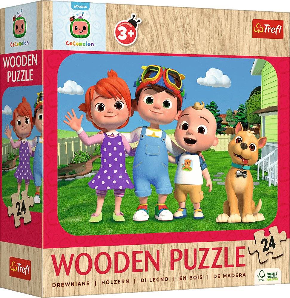 TREFL Cocomelon Holzpuzzle: Happy Cocomelon 24 Teile