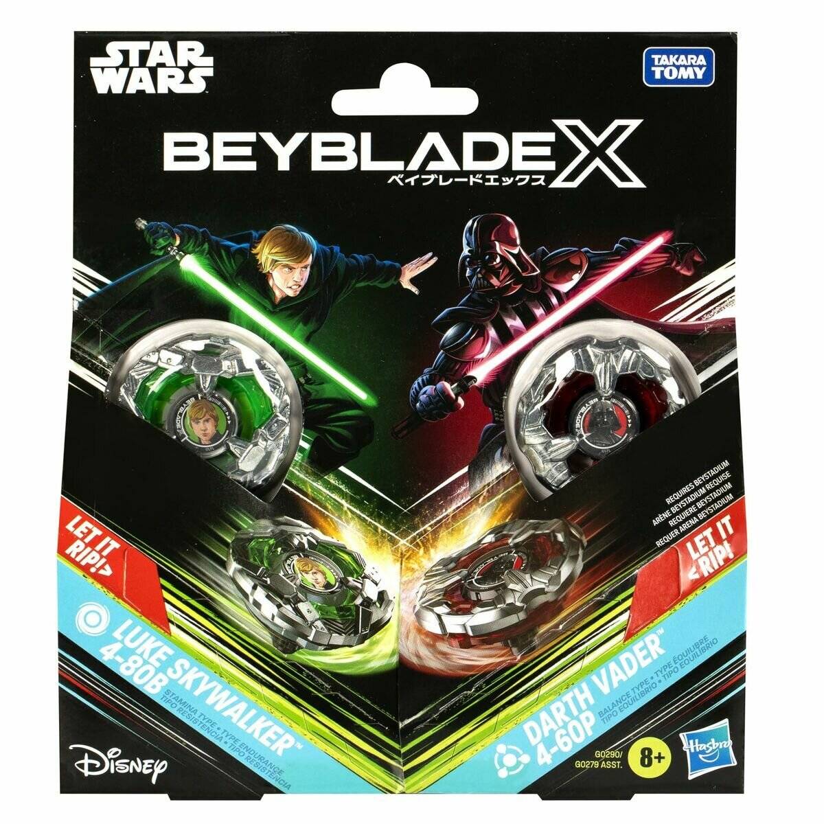 Beyblade X Luke Skywalker 4-80B Darth Vader 4-60P game