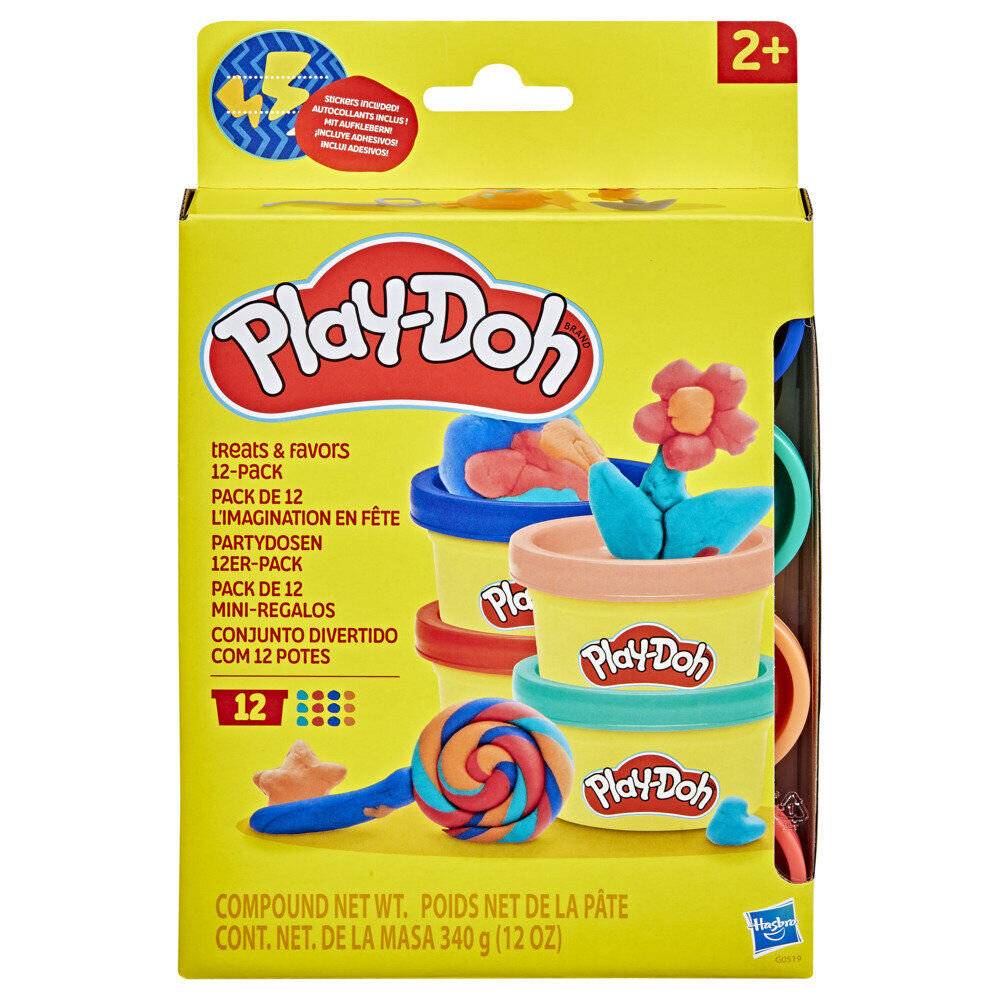 Play-Doh Partydosen 12er-Pack Knetmasse verschiedenen Farben 28 g/Dose 3+ Schule